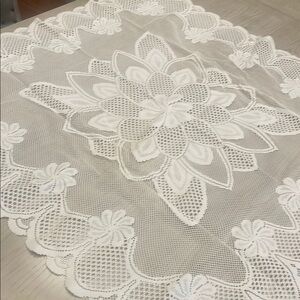 Elegant beige  Lace Tablecloth square